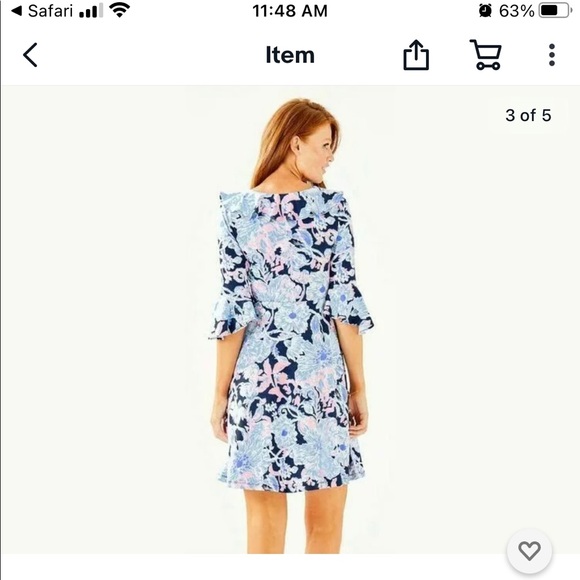 Lilly Pulitzer Stirling Dress: Bright Navy Amore - Picture 5 of 8